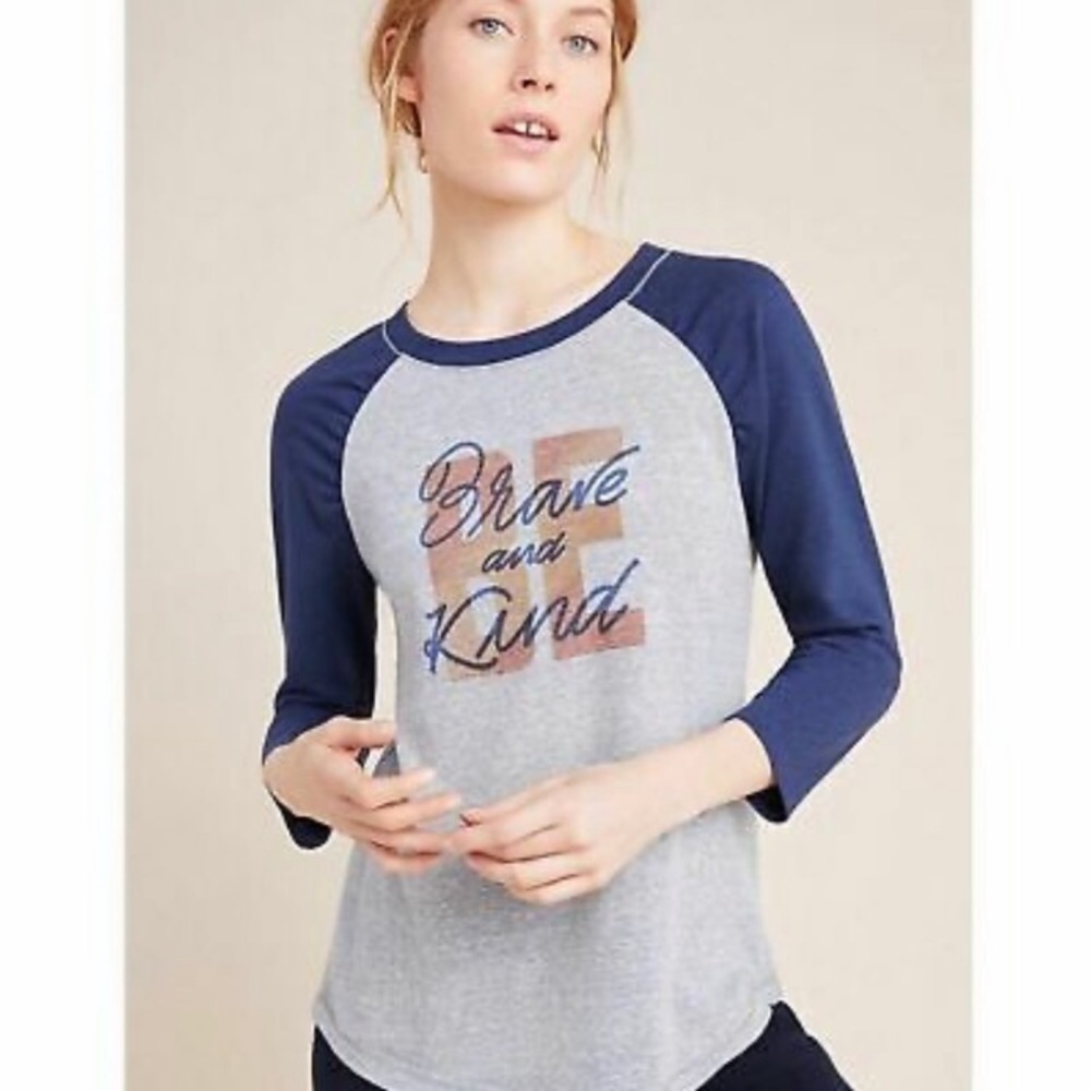Anthropologie Alice Loro Retro Baseball Tee